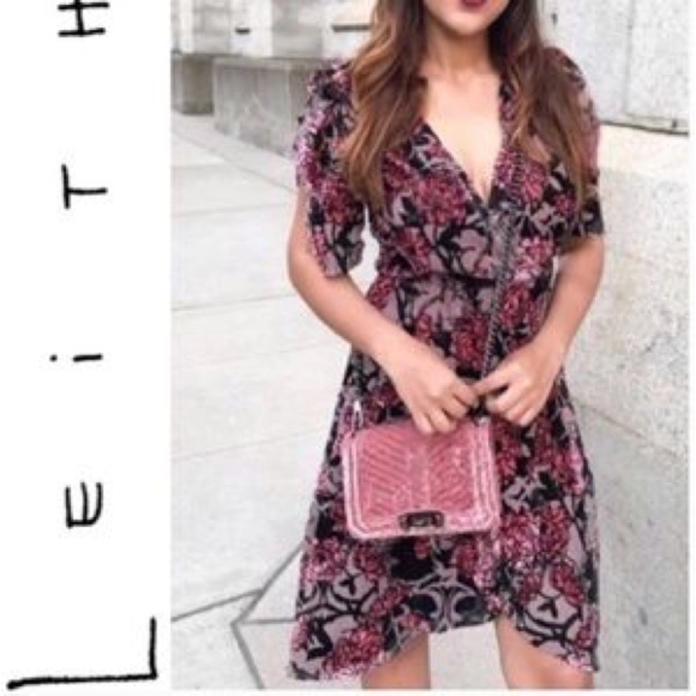 Leith Burnout Velvet A-Line Dress